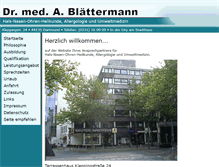 Tablet Screenshot of dr-blaettermann.de